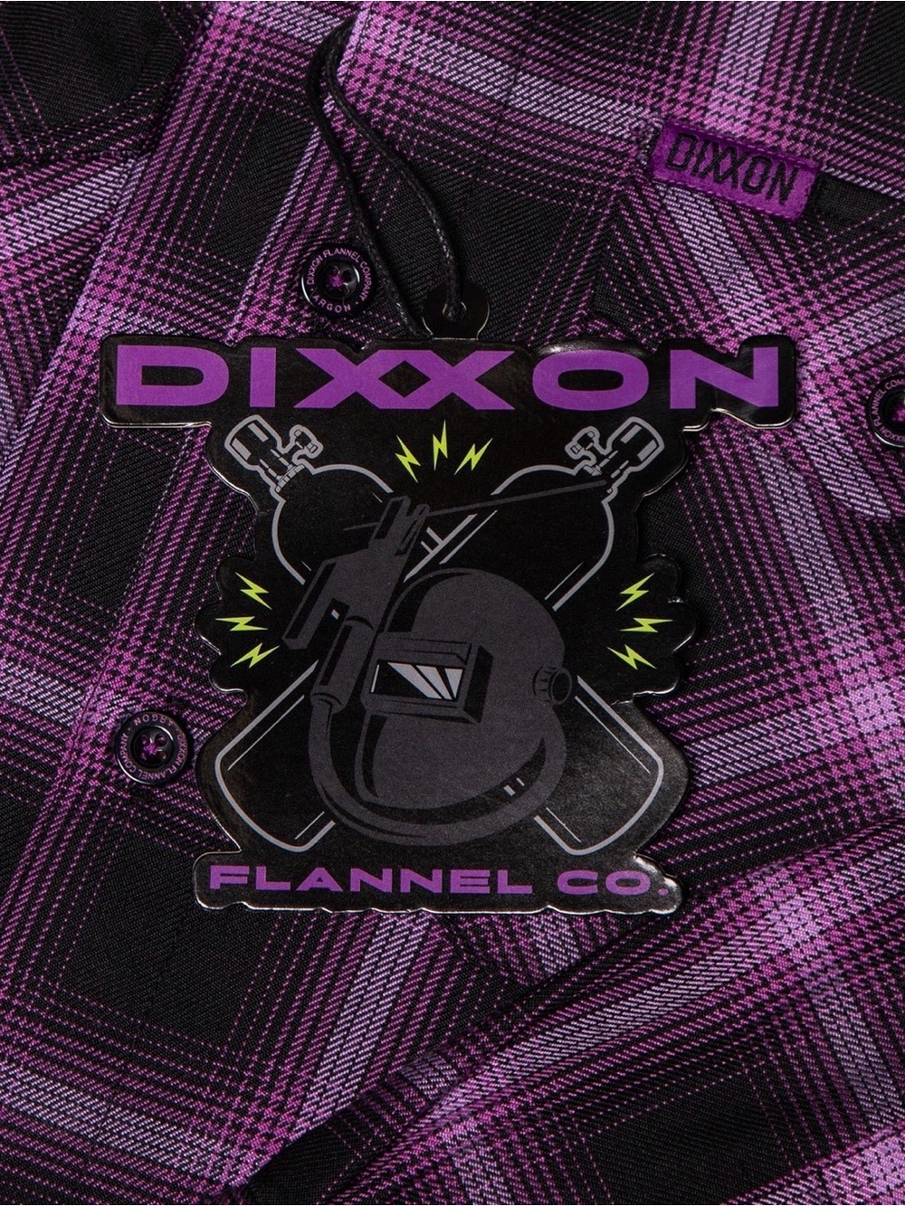 DIXXON Black and Purple Argon Flannel - Picture 4 of 6